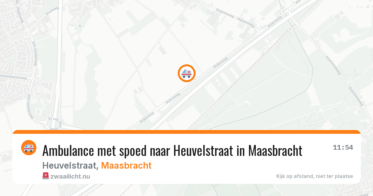 Ambulance met spoed naar Heuvelstraat in Maasbracht — 13 mei 2026