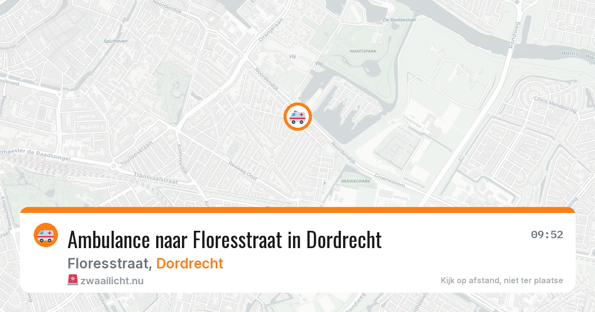 Ambulance naar Floresstraat in Dordrecht — 27 jul 2026