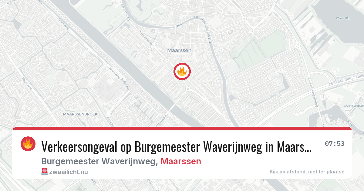 Verkeersongeval op Burgemeester Waverijnweg in Maarssen — 10 apr 2026