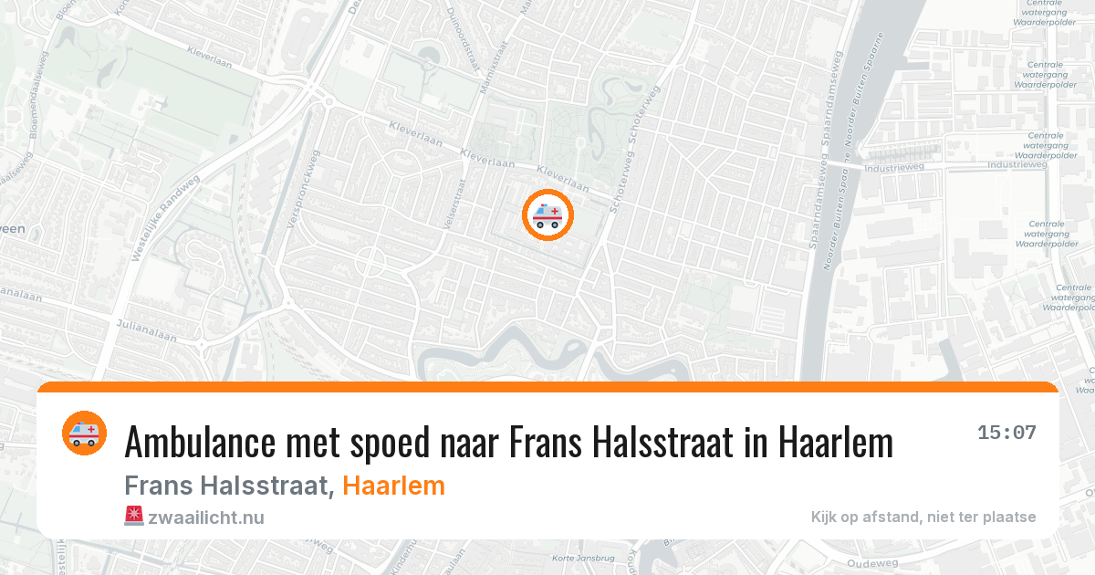 Ambulance met spoed naar Frans Halsstraat in Haarlem — 10 jul 2026