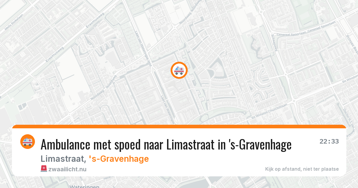 Ambulance met spoed naar Limastraat in 's-Gravenhage — 22 mrt 2026