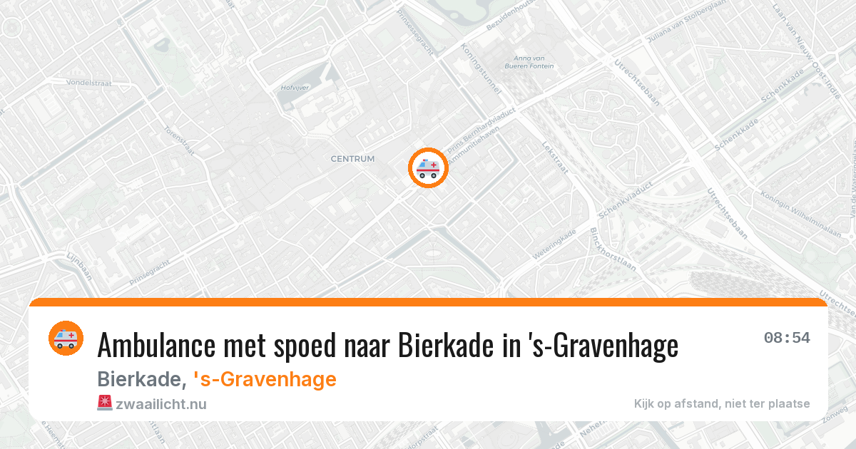 Ambulance met spoed naar Bierkade in 's-Gravenhage — 21 mei 2026