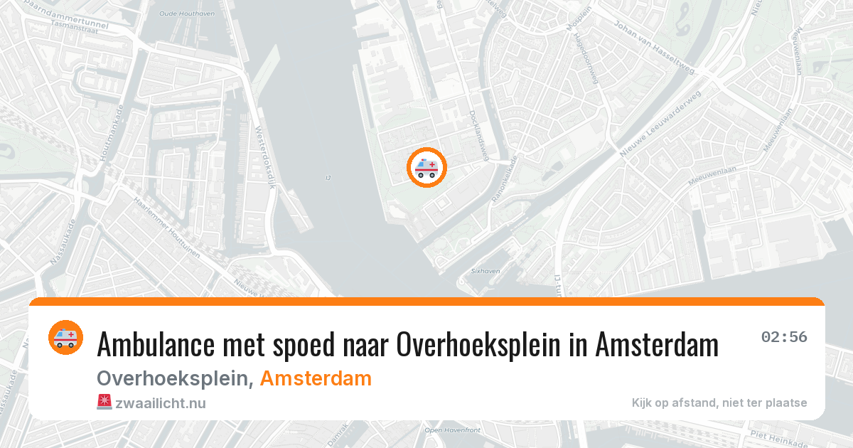 Ambulance met spoed naar Overhoeksplein in Amsterdam — 21 mrt 2026