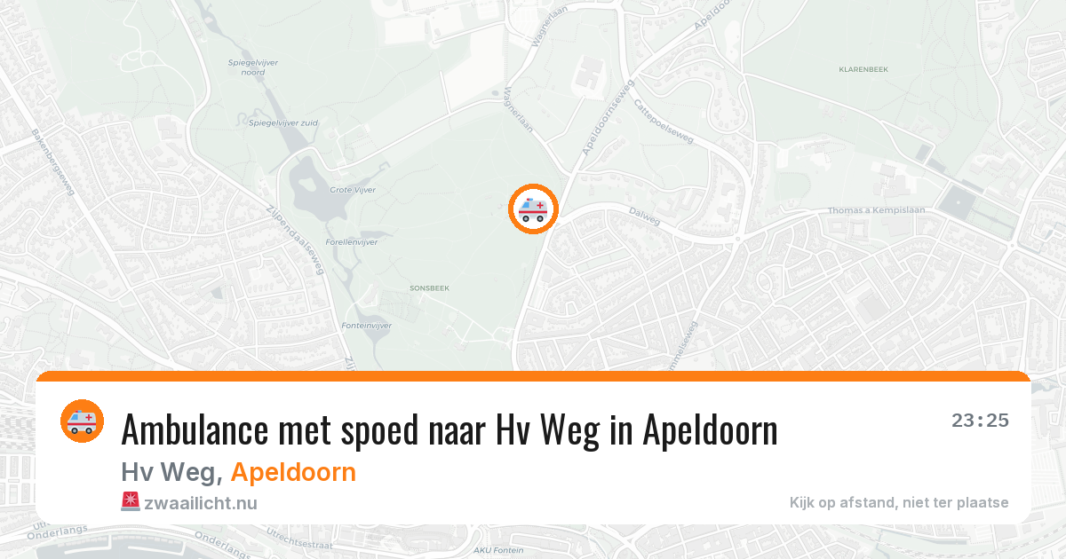 Ambulance met spoed naar Hv Weg in Apeldoorn — 15 mrt 2026