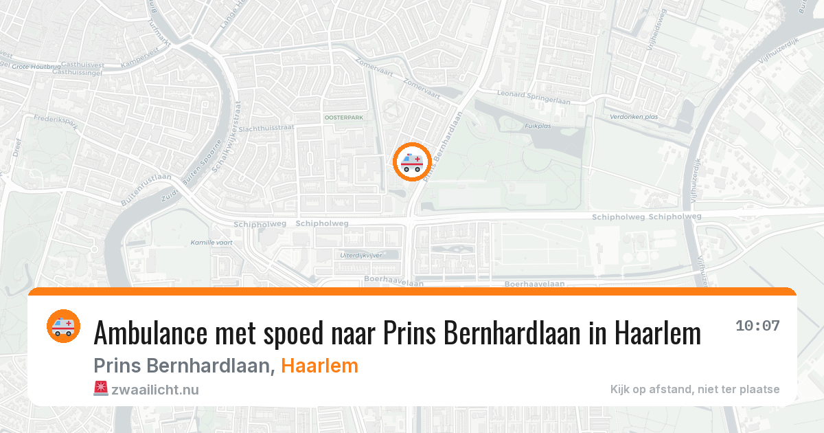 Ambulance met spoed naar Prins Bernhardlaan in Haarlem — 21 jul 2026