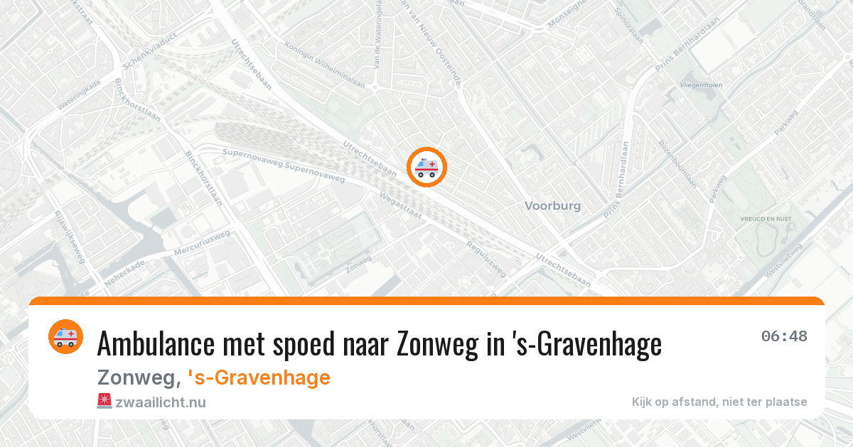Ambulance met spoed naar Zonweg in 's-Gravenhage — 4 mei 2026