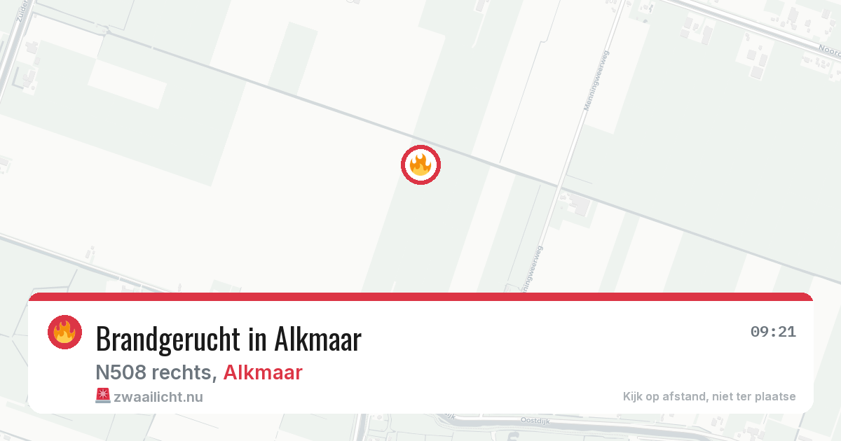 Brandgerucht in Alkmaar — 26 mei 2026