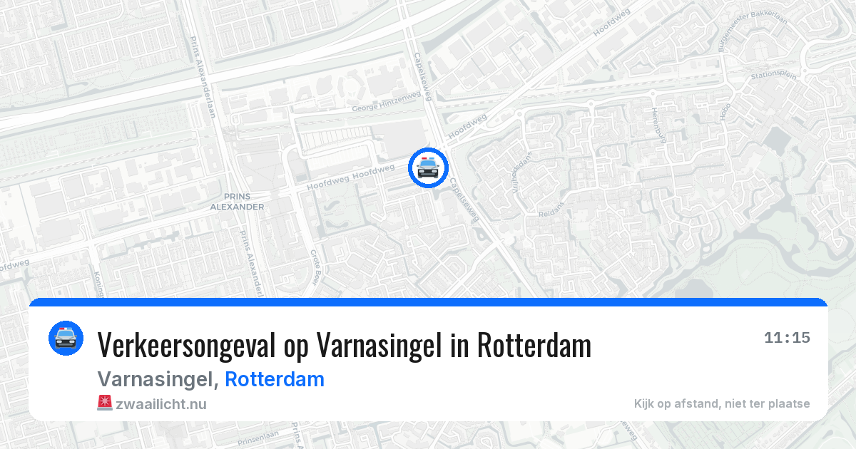 Verkeersongeval op Varnasingel in Rotterdam — 27 jul 2026