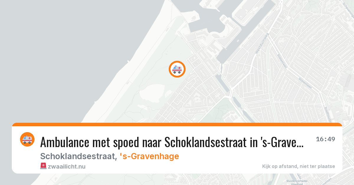 Ambulance met spoed naar Schoklandsestraat in 's-Gravenhage — 23 jul 2026