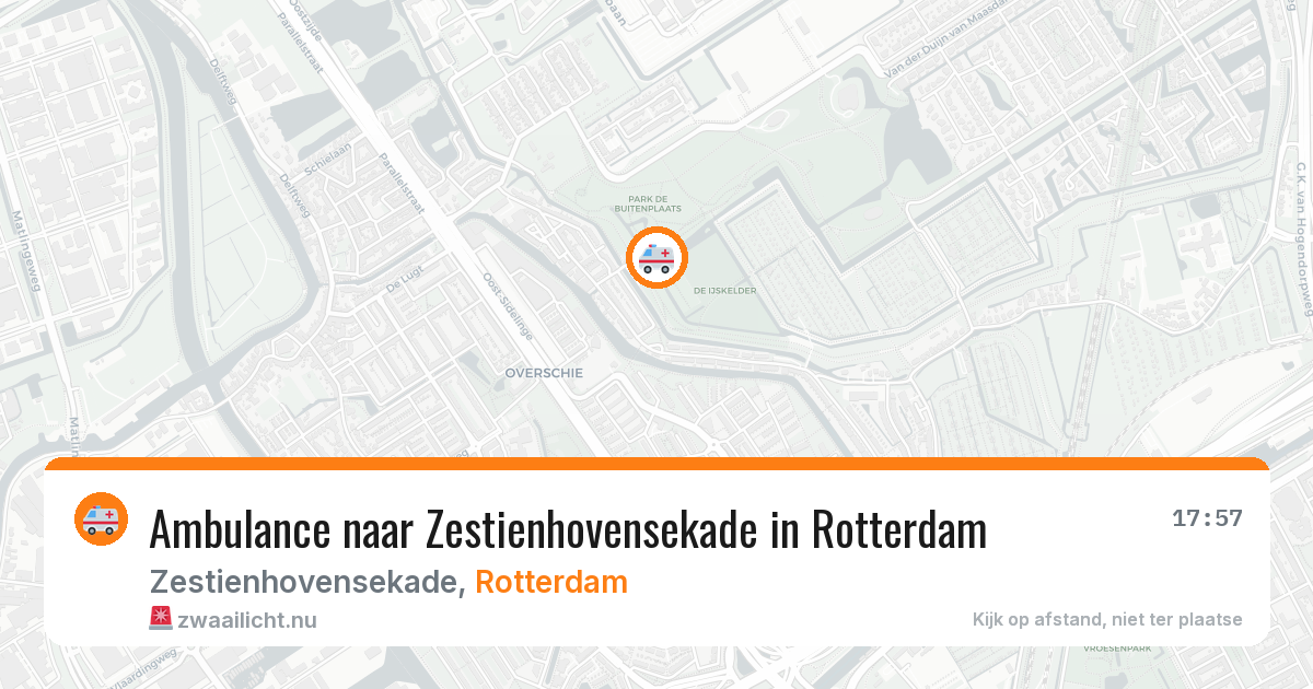 Ambulance naar Zestienhovensekade in Rotterdam — 28 mrt 2026