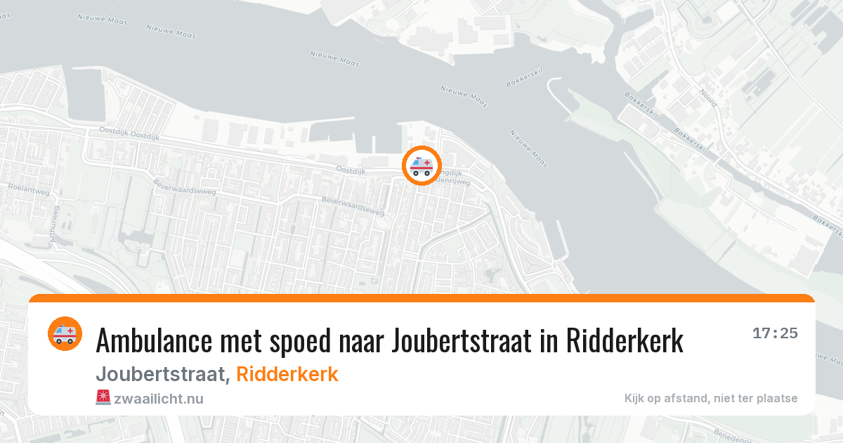 Ambulance met spoed naar Joubertstraat in Ridderkerk — 14 mrt 2026