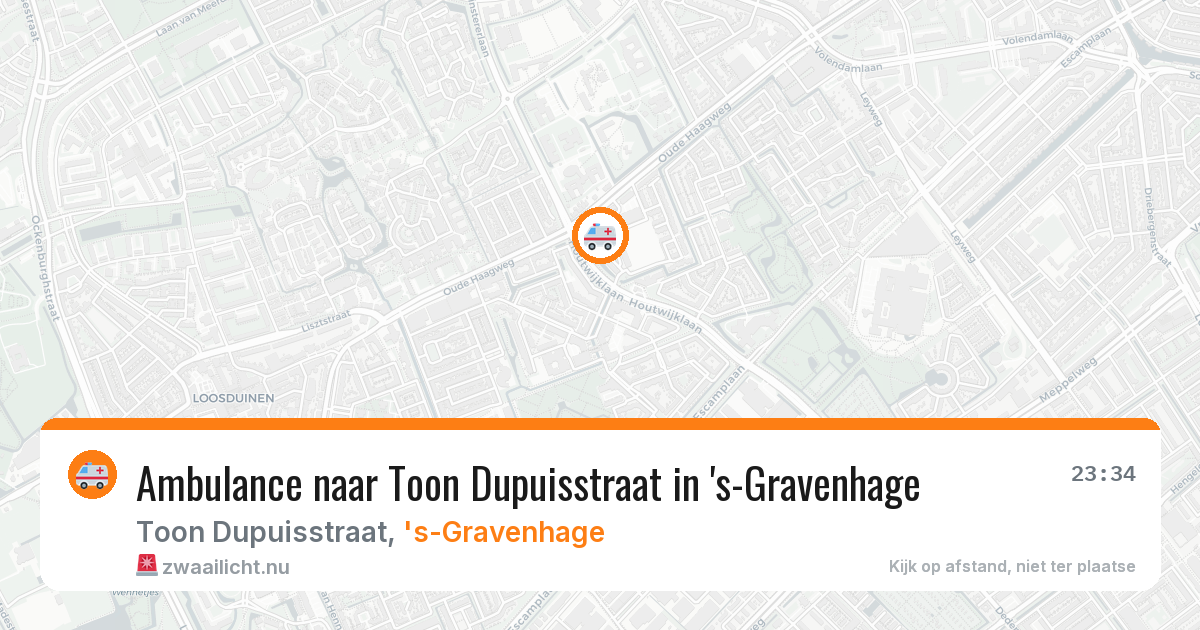 Ambulance naar Toon Dupuisstraat in 's-Gravenhage — 13 jul 2026