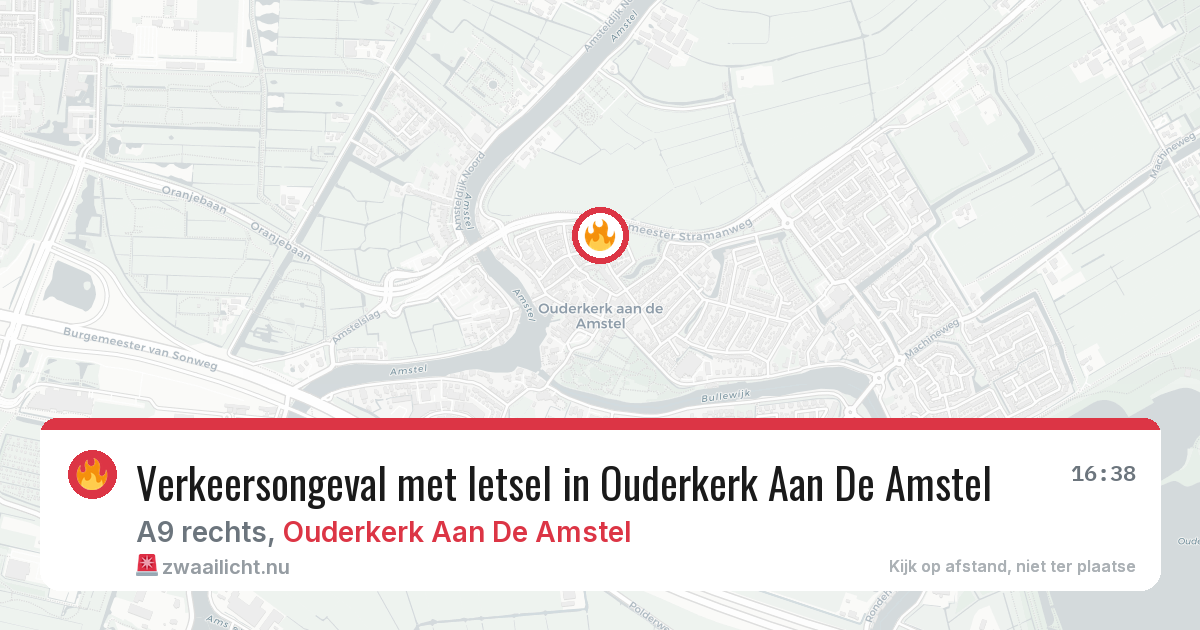 Verkeersongeval met letsel in Ouderkerk Aan De Amstel — 23 apr 2026