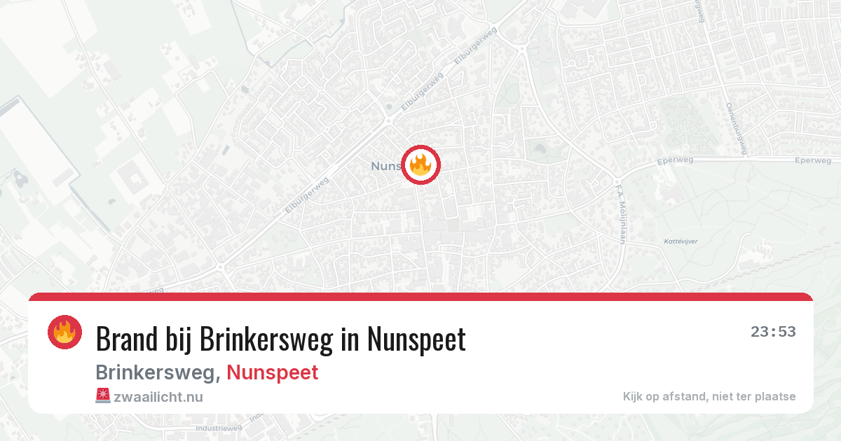 Brand bij Brinkersweg in Nunspeet — 16 mei 2026
