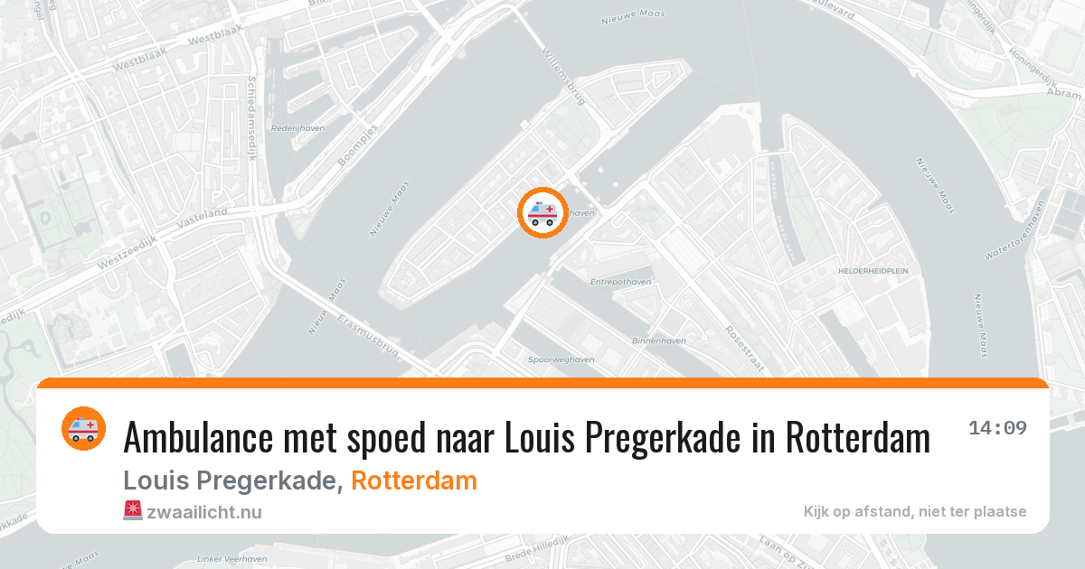 Ambulance met spoed naar Louis Pregerkade in Rotterdam — 14 apr 2026