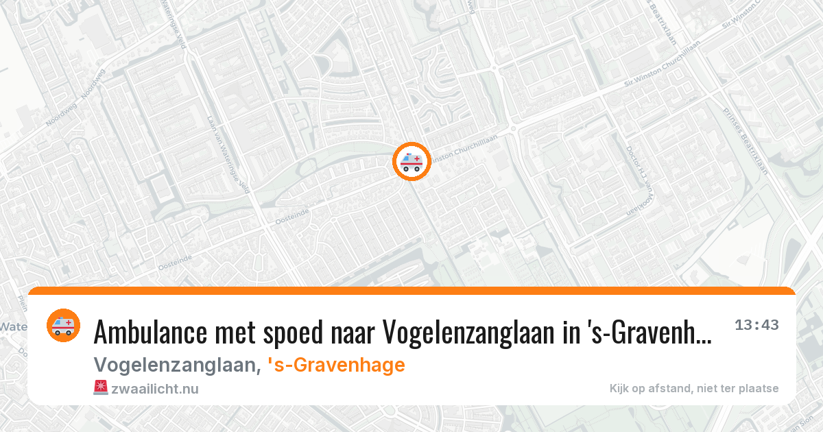 Ambulance met spoed naar Vogelenzanglaan in 's-Gravenhage — 25 jul 2026