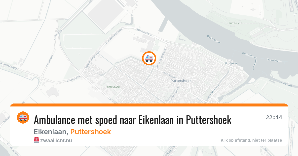 Ambulance met spoed naar Eikenlaan in Puttershoek — 4 jun 2026
