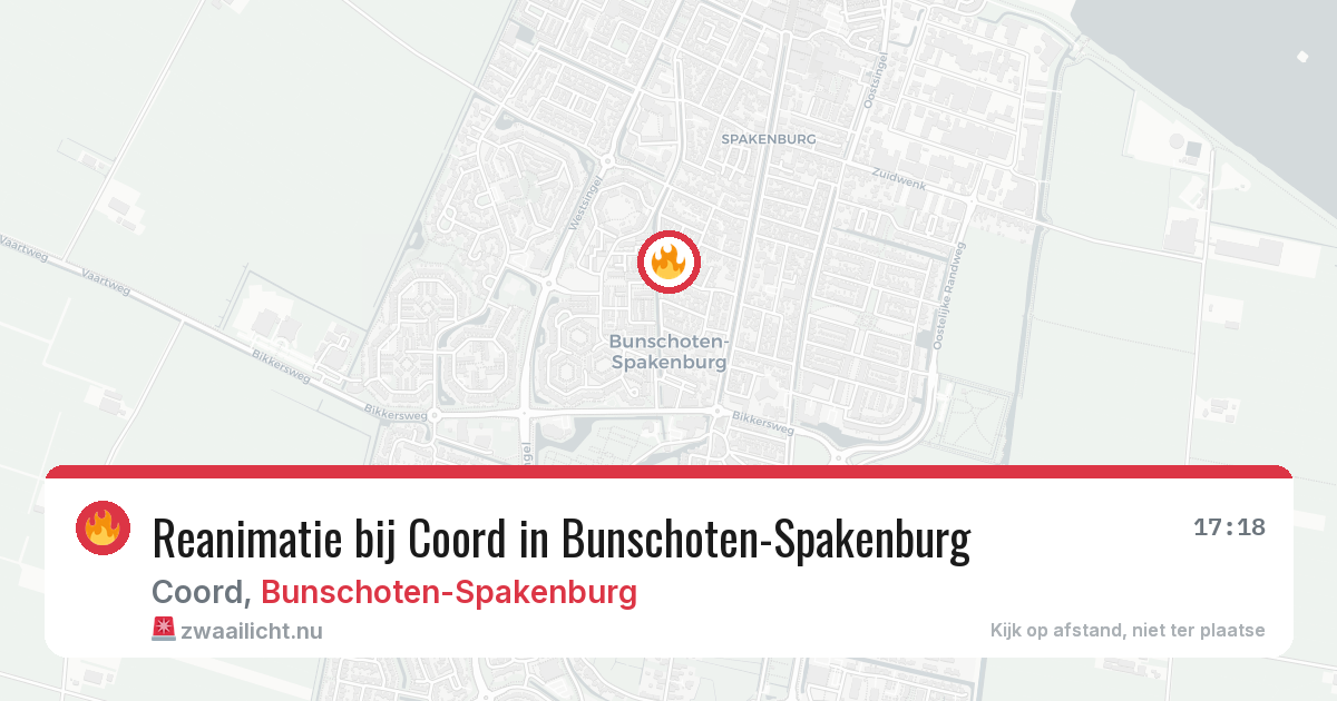 Reanimatie bij Coord in Bunschoten-Spakenburg — 26 feb 2026