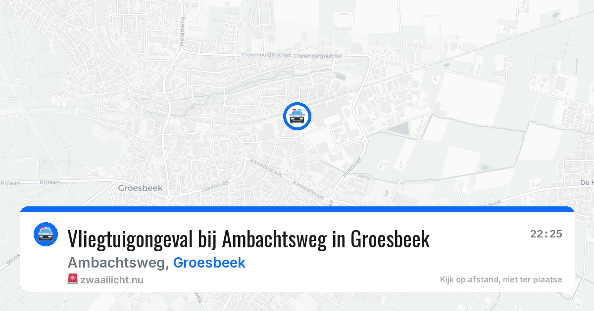 Vliegtuigongeval bij Ambachtsweg in Groesbeek — 6 jun 2026