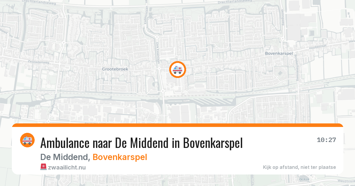 Ambulance naar De Middend in Bovenkarspel — 23 jul 2026
