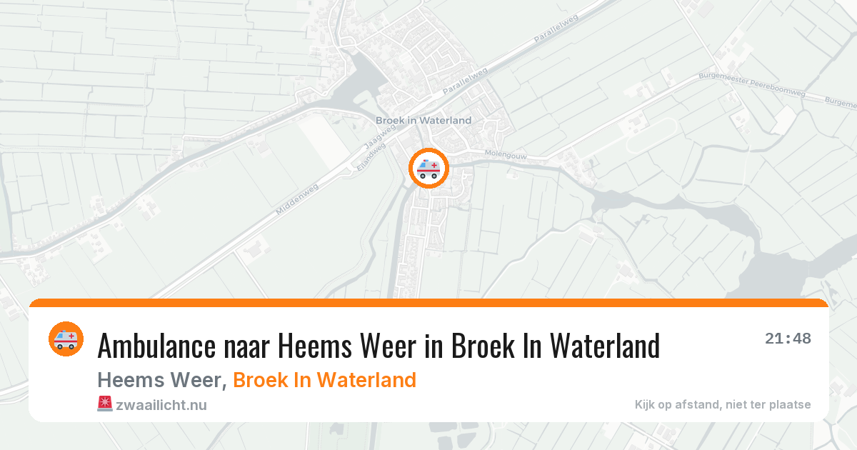 Ambulance naar Heems Weer in Broek In Waterland — 28 mei 2026