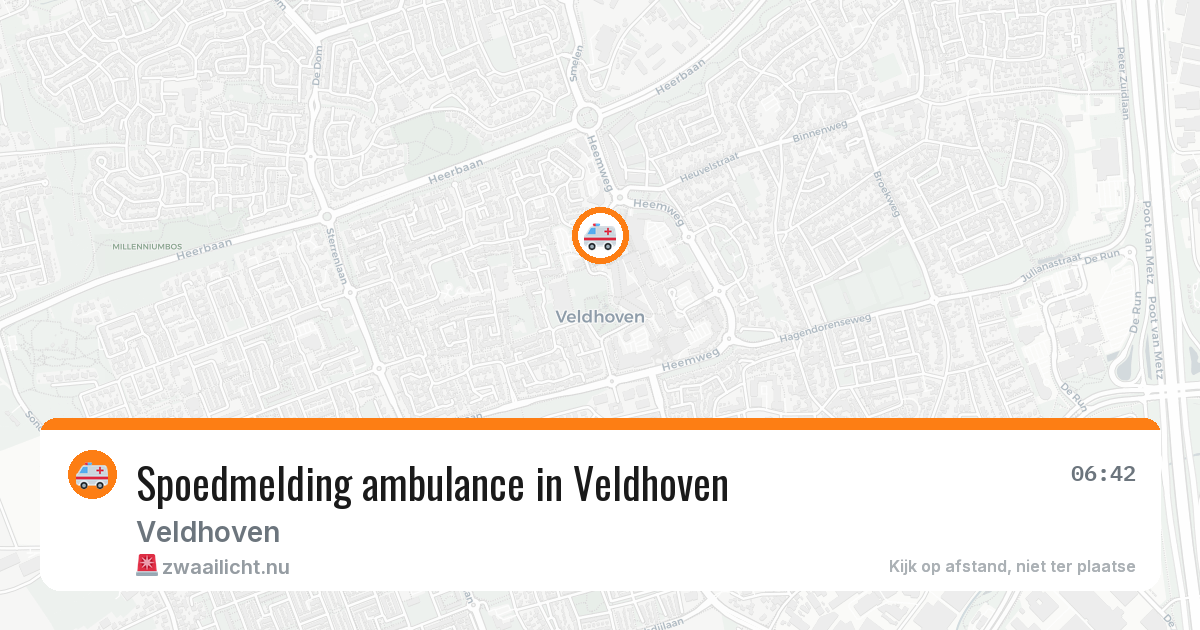 Spoedmelding ambulance in Veldhoven — 18 mrt 2026