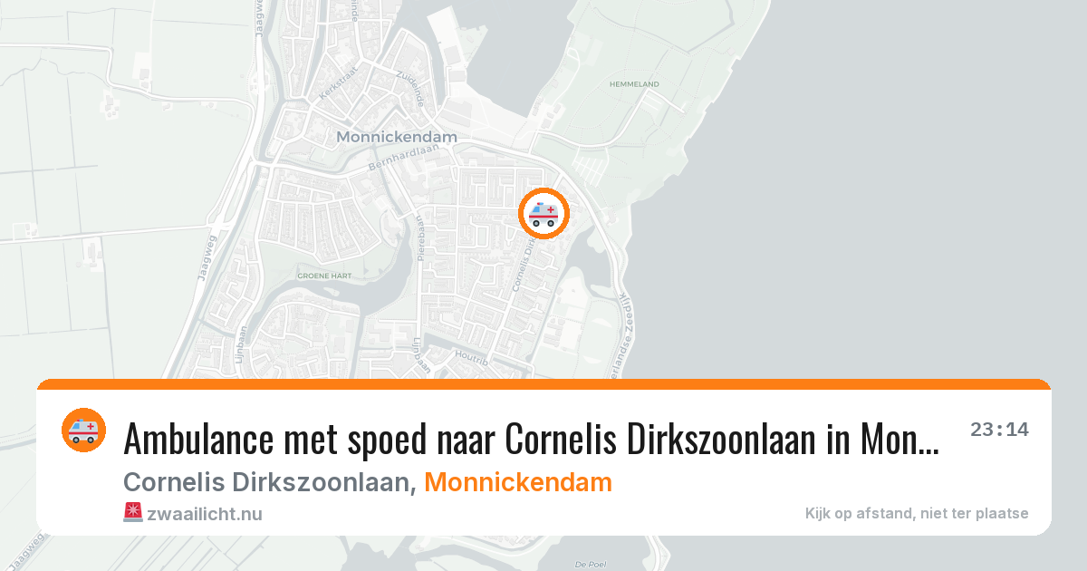 Ambulance met spoed naar Cornelis Dirkszoonlaan in Monnickendam — 13 jul 2026