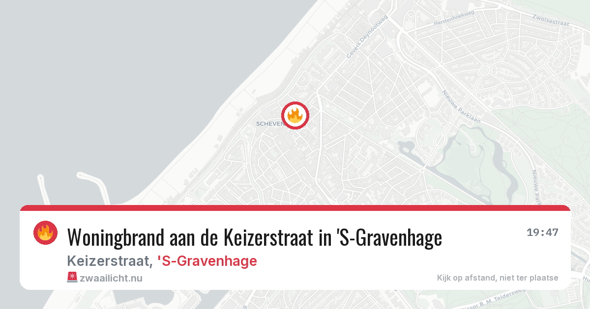 Woningbrand aan de Keizerstraat in 'S-Gravenhage — 9 mei 2026
