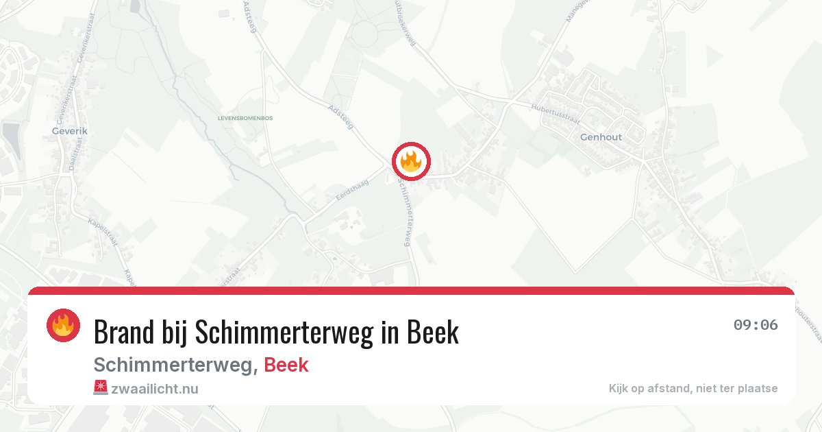 Brand bij Schimmerterweg in Beek — 13 jul 2026
