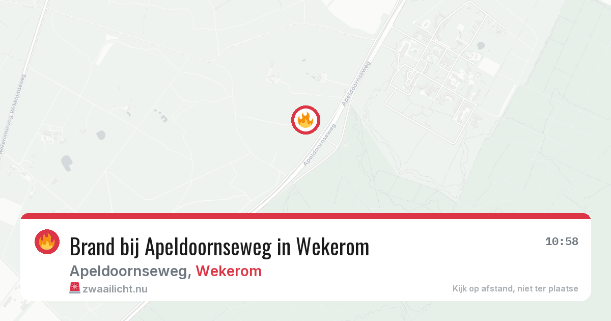 Brand bij Apeldoornseweg in Wekerom — 21 jul 2026