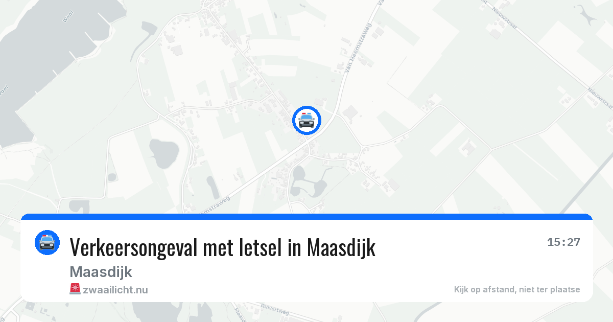 Verkeersongeval met letsel in Maasdijk — 18 apr 2026