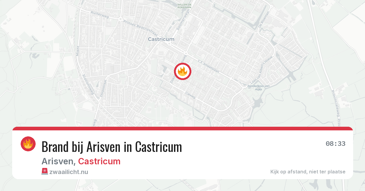 Brand bij Arisven in Castricum — 15 jul 2026