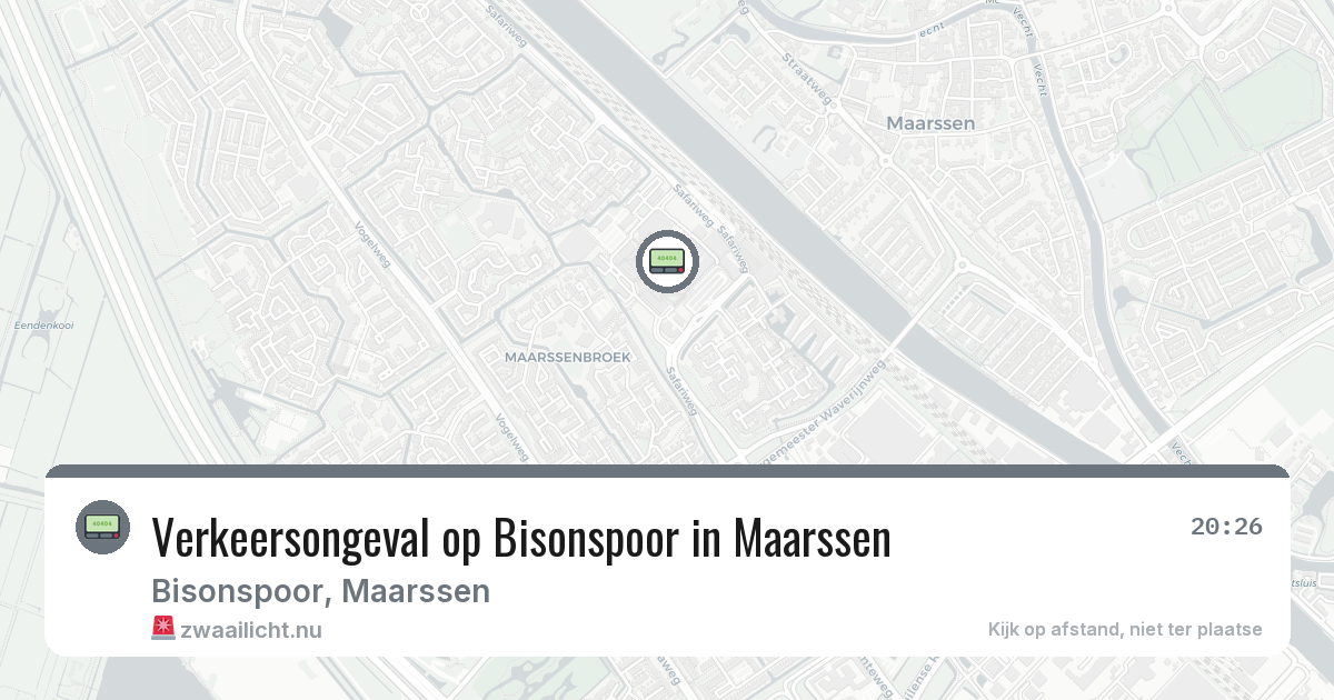 Verkeersongeval op Bisonspoor in Maarssen — 20 feb 2026