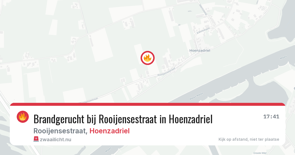 Brandgerucht bij Rooijensestraat in Hoenzadriel — 8 jul 2026