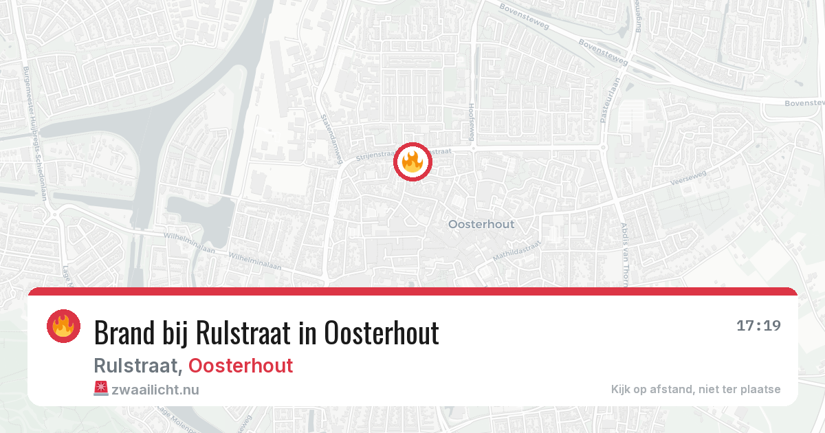 Brand bij Rulstraat in Oosterhout — 9 jun 2026