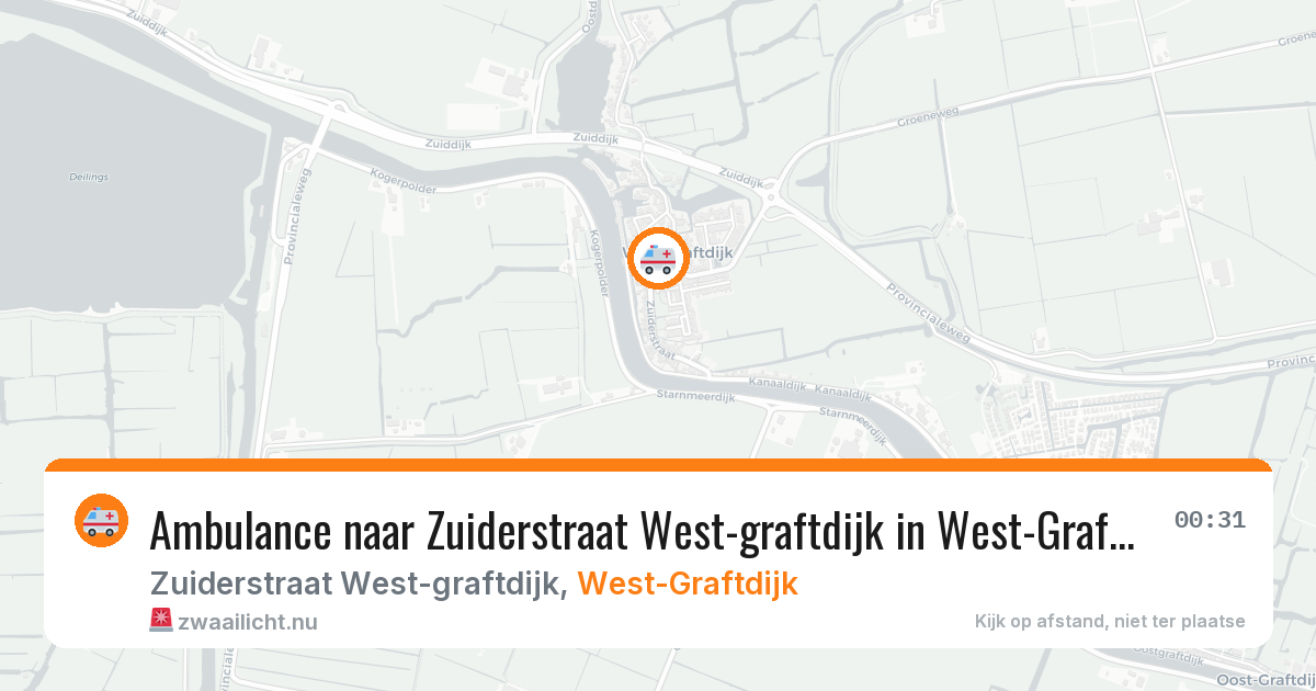 Ambulance naar Zuiderstraat West-graftdijk in West-Graftdijk — 30 mei 2026