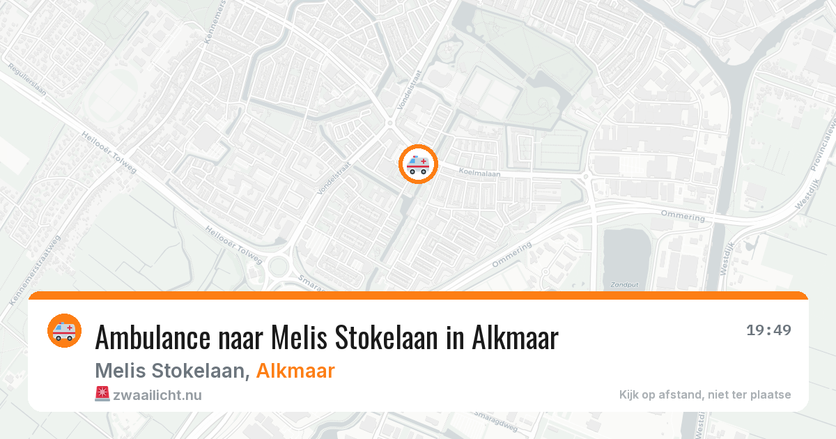 Ambulance naar Melis Stokelaan in Alkmaar — 10 jul 2026