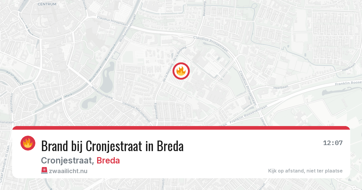 Brand bij Cronjestraat in Breda — 2 mrt 2026