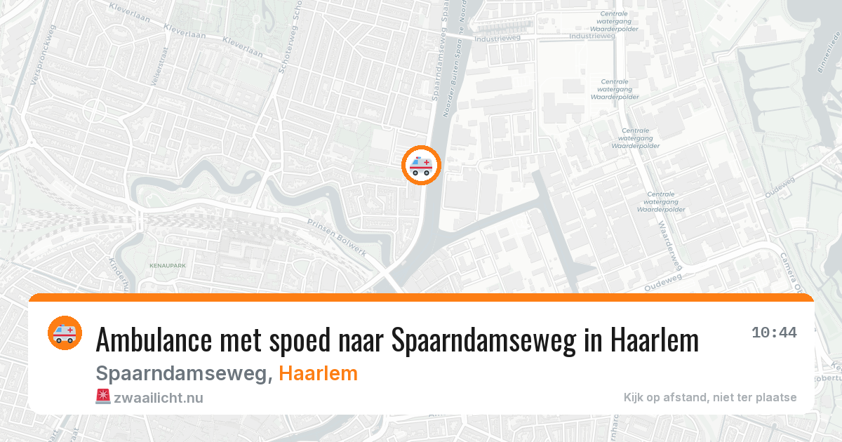 Ambulance met spoed naar Spaarndamseweg in Haarlem — 16 jul 2026
