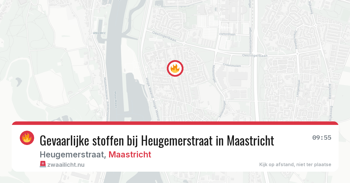 Gevaarlijke stoffen bij Heugemerstraat in Maastricht — 5 jun 2026