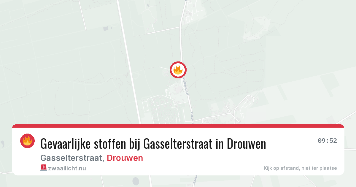 Gevaarlijke stoffen bij Gasselterstraat in Drouwen — 4 jun 2026