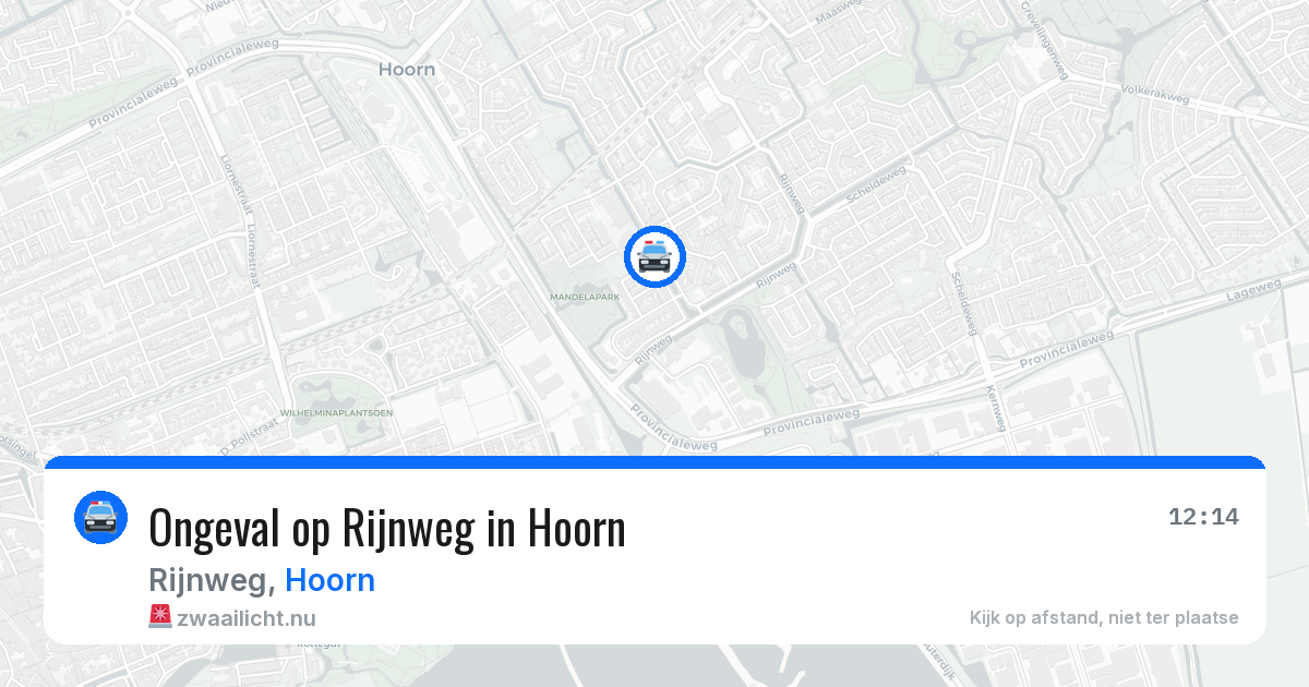 Ongeval op Rijnweg in Hoorn — 13 jul 2026