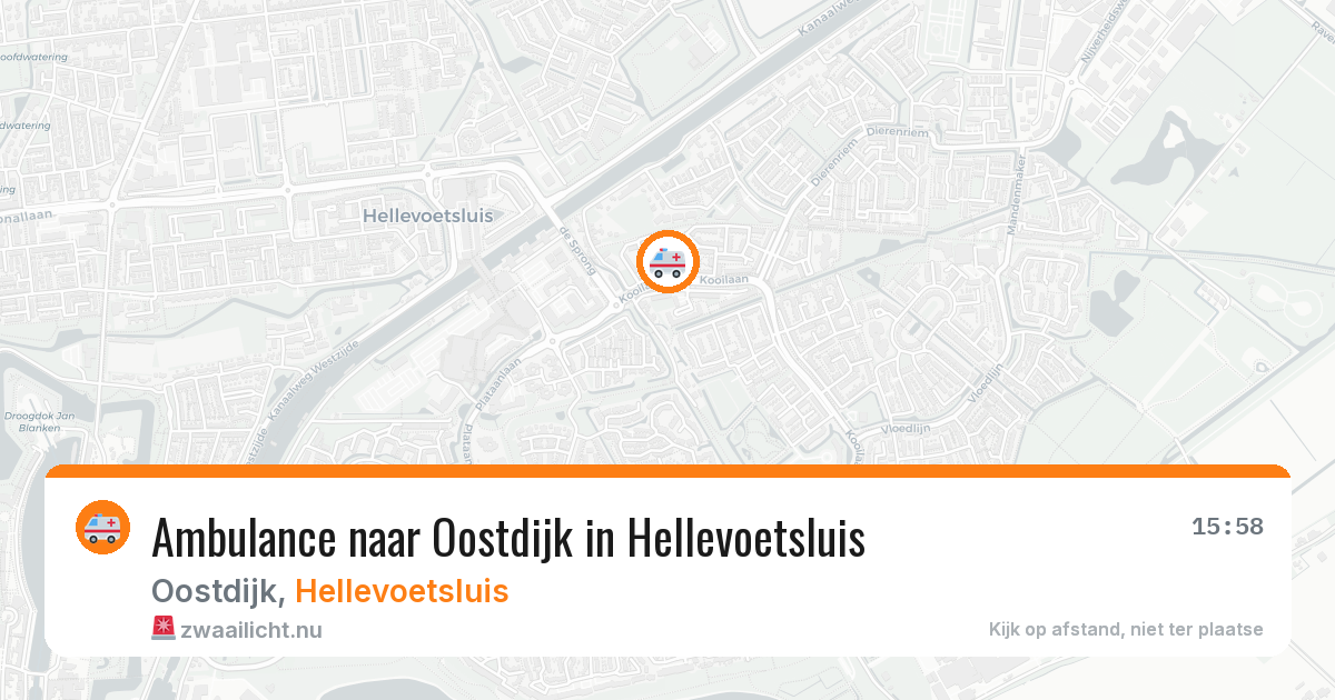 Ambulance naar Oostdijk in Hellevoetsluis — 16 jul 2026