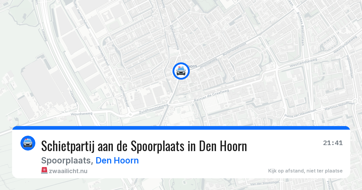 Schietpartij aan de Spoorplaats in Den Hoorn — 22 jan 2026