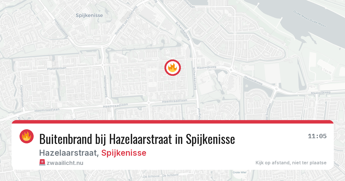 Buitenbrand bij Hazelaarstraat in Spijkenisse — 6 mei 2026