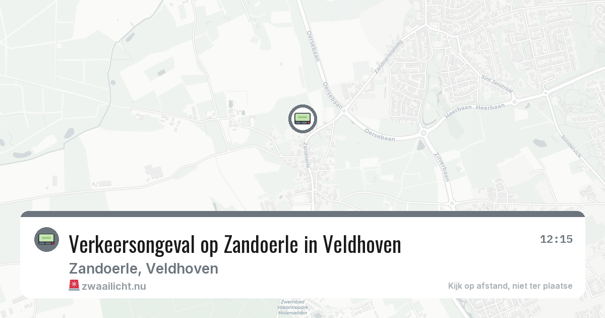 Verkeersongeval op Zandoerle in Veldhoven — 11 mrt 2026