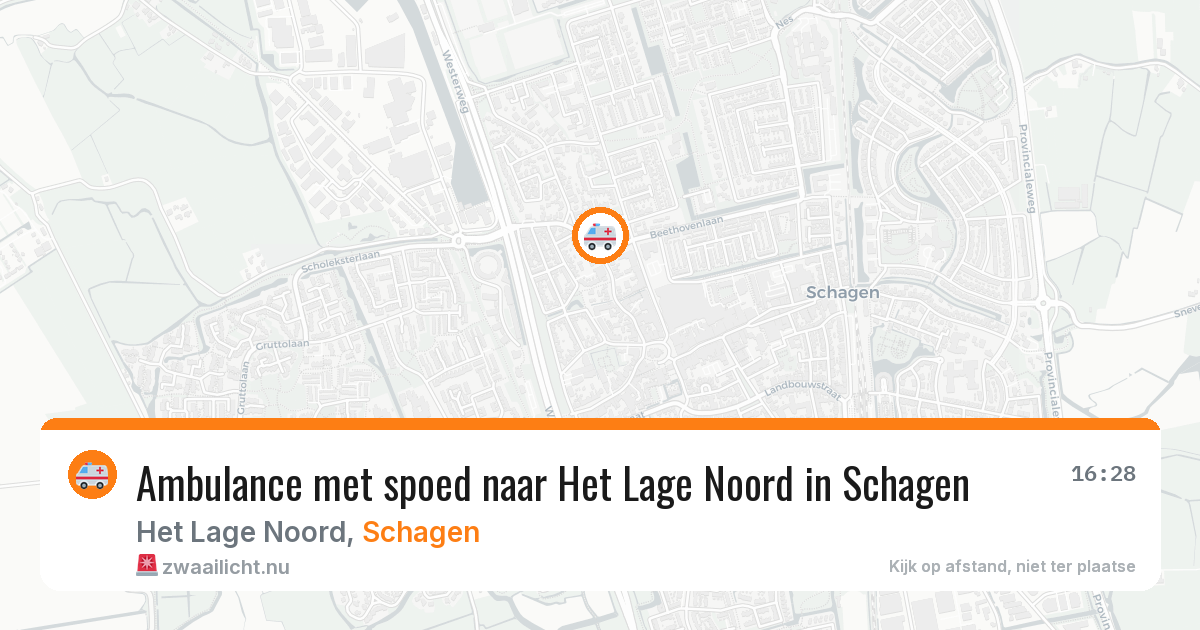 Ambulance met spoed naar Het Lage Noord in Schagen — 12 jul 2026
