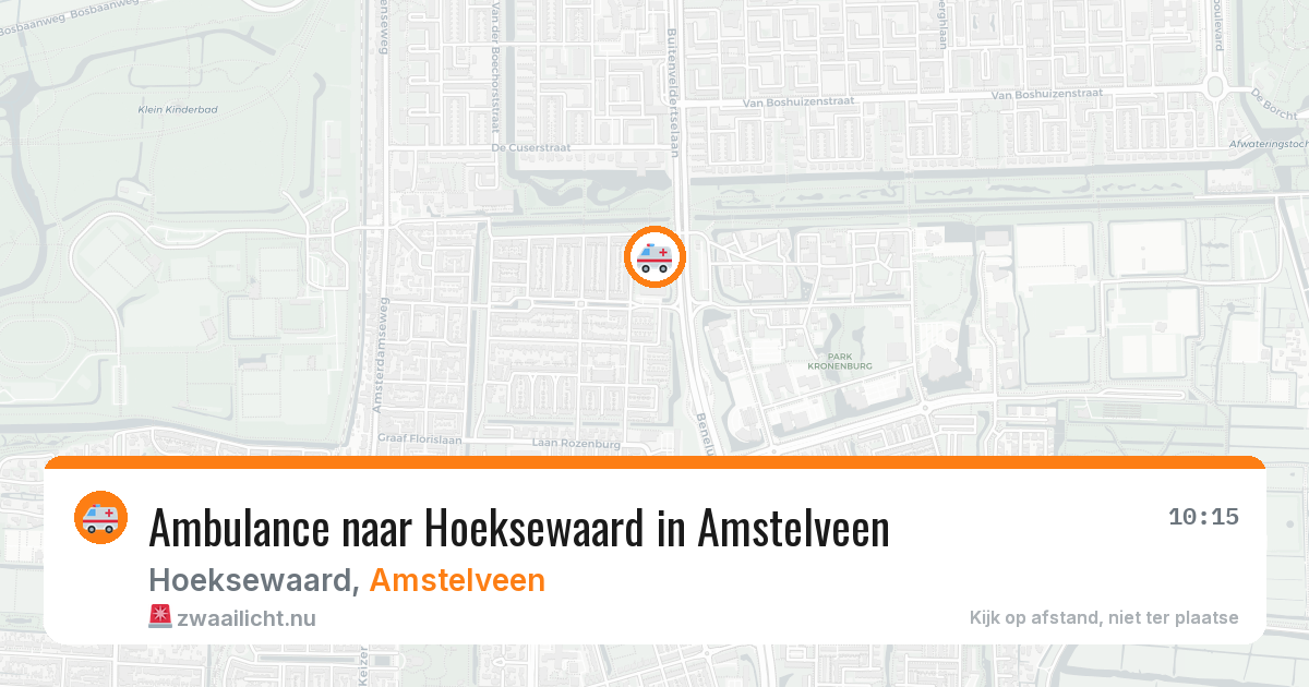 Ambulance naar Hoeksewaard in Amstelveen — 1 jun 2026