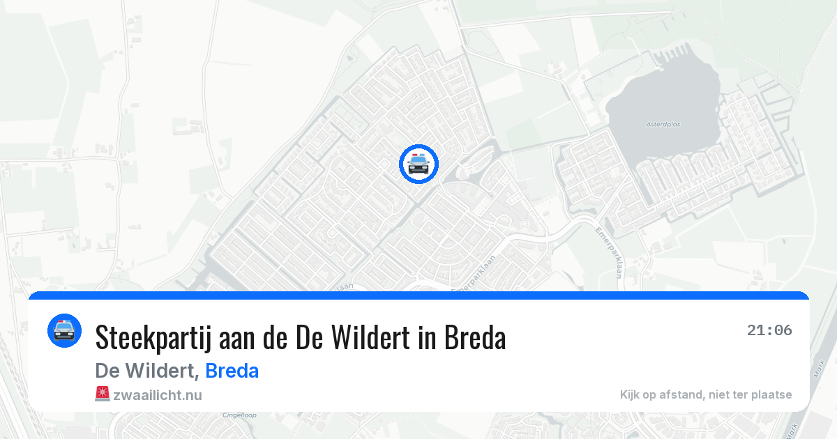 Steekpartij aan de De Wildert in Breda — 18 mrt 2026