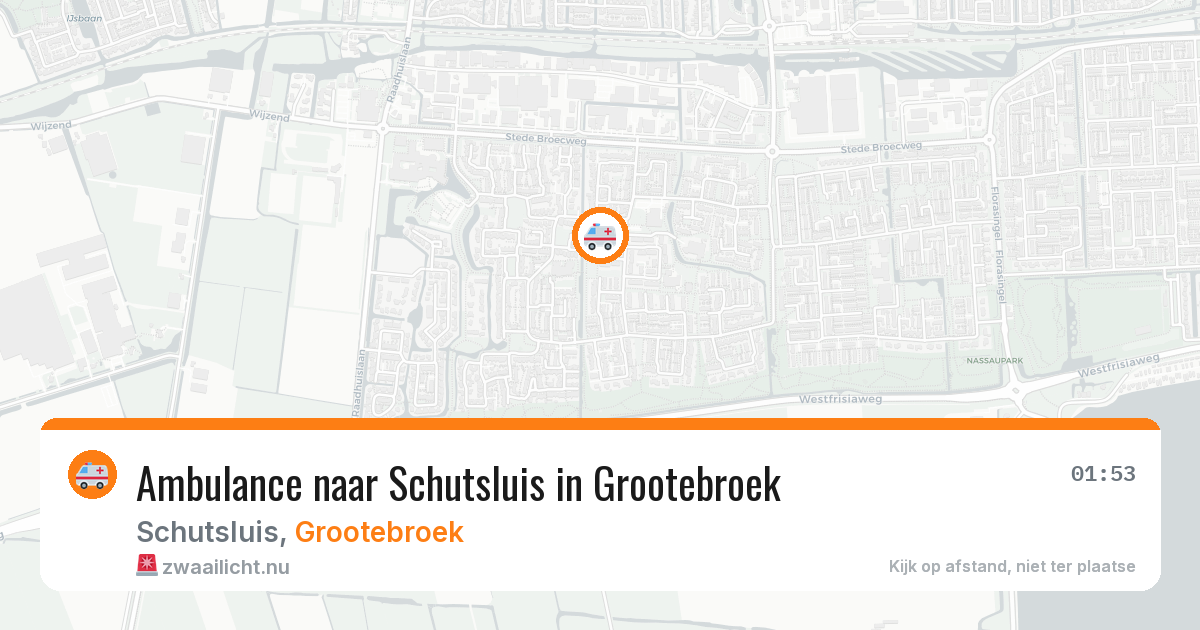 Ambulance naar Schutsluis in Grootebroek — 13 jul 2026